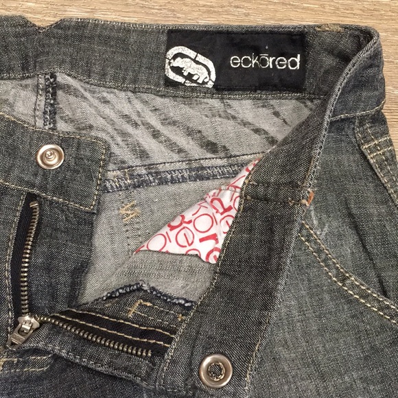 Final price⬇️ Ecko Red Brand Gray Chambray Mid-Rise Cropped Denim Jeans Size 9 - Picture 8 of 8